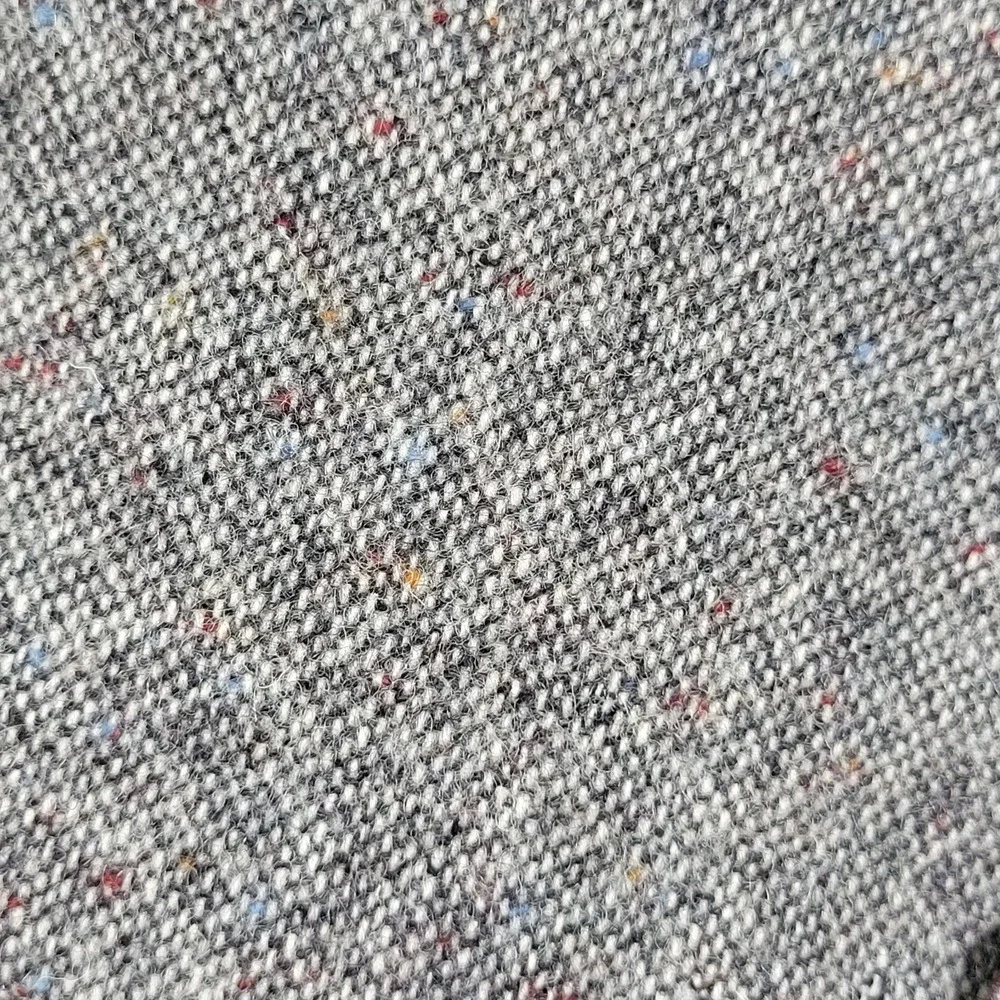 Gallery Haggar Men's Tweed Sport Coat Blazer‎ Two Button Gray Wool Size 46L